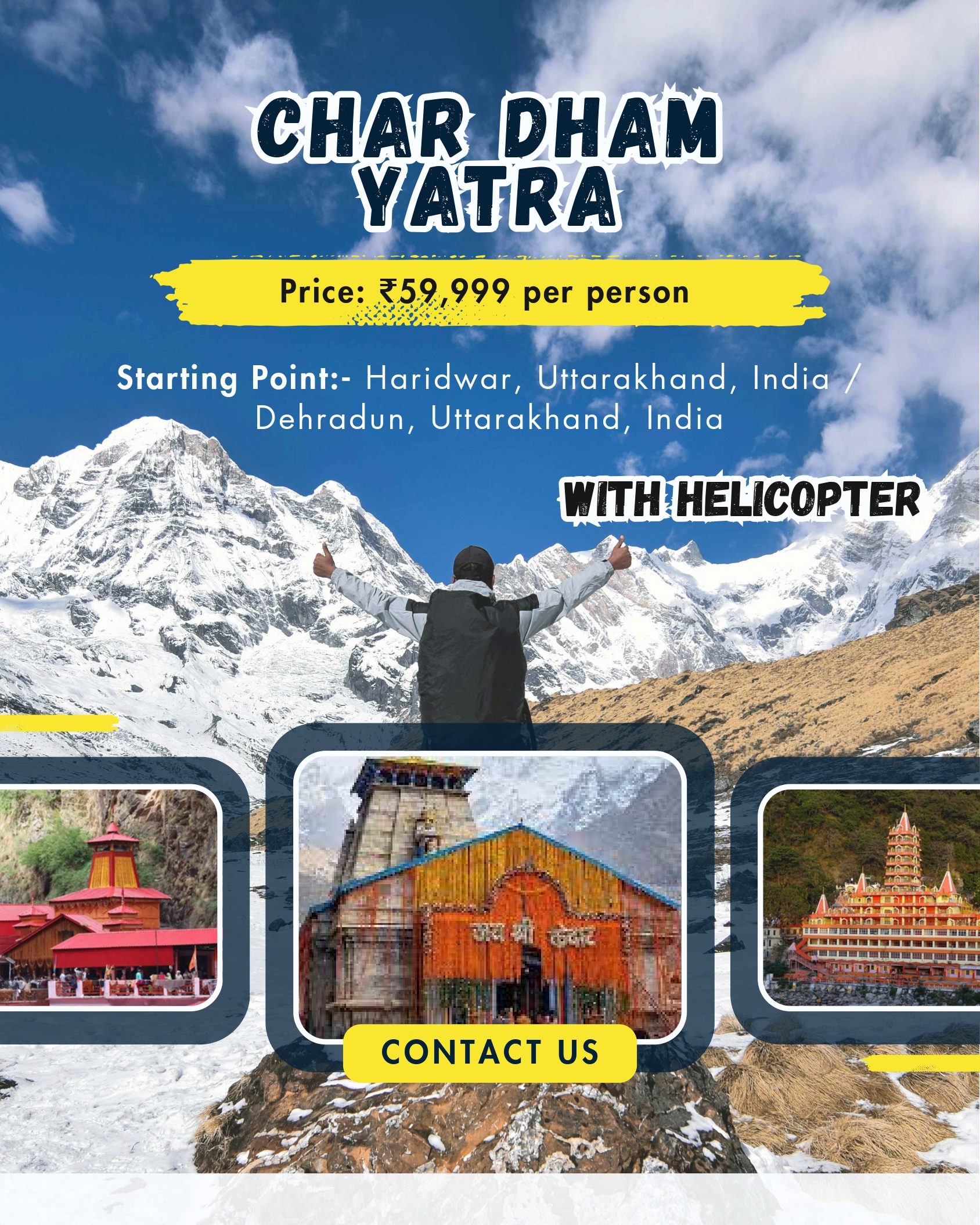 Char Dham Yatra tour package cover image Uttarakhand pilgrimage